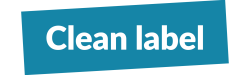 Sticker Clean label-bleu